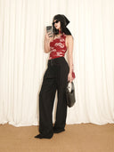 prestashop:1:4504:22322 | Red Lace Print Backless Camisole
