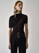 prestashop:1:4507:22308 | Black Asymmetric Stretch Fitted Top
