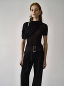 prestashop:1:4507:22310 | Black Asymmetric Stretch Fitted Top