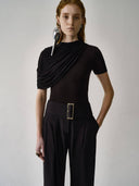 prestashop:1:4507:22311 | Black Asymmetric Stretch Fitted Top