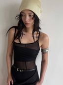 prestashop:1:4512:22280 | Black Removable-Sleeve Fitted Bodysuit