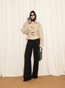prestashop:1:4516:22273 | Black Low-Rise Wide-Leg Tailored Wool Pants