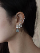 prestashop:1:4524:21952 | Silver Blue Dew Stud & Cuff Set