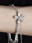 prestashop:1:4538:21883 | Silver Five-Leaf Clover Bracelet