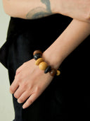 prestashop:1:4599:22125 | Blessed Fruit, Ebony Boxwood Zebra Wood Carved Beaded Bracelet