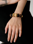 prestashop:1:4599:22127 | Blessed Fruit, Ebony Boxwood Zebra Wood Carved Beaded Bracelet