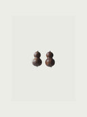 prestashop:1:4601:23804 | Wishful Gourd, Medium Zebra Wood Sterling  Silver Stud Earrings