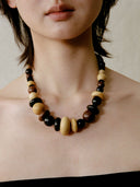 prestashop:1:4607:22090 | Blessed Fruit, Ebony Boxwood and Zebra Wood Carved Beaded Necklace
