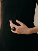 prestashop:1:4611:22073 | Ladleful Sip, Ebony Carved Ring with Silver Cap