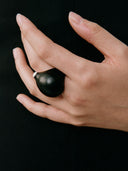 prestashop:1:4611:22074 | Ladleful Sip, Ebony Carved Ring with Silver Cap