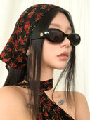 prestashop:1:4612:22351 | Black Lace Print Triangle Hair Scarf