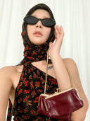 prestashop:1:4612:22355 | Black Lace Print Triangle Hair Scarf