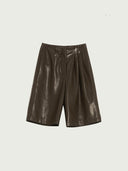 prestashop:1:4619:22405 | Asymmetrical Pleated Leather Midi Pants