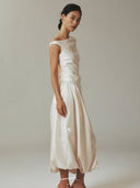 prestashop:1:4620:22402 | Asymmetrical Shoulder Linen Top
