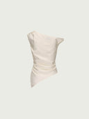 prestashop:1:4620:22403 | Asymmetrical Shoulder Linen Top