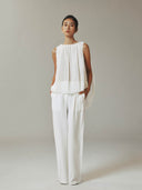 prestashop:1:4623:22378 | Cold White Classic Pressed Pleat Pants