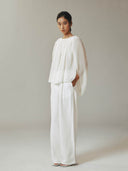 prestashop:1:4623:22380 | Cold White Classic Pressed Pleat Pants