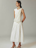 prestashop:1:4624:22376 | Linen Tencel Sleeveless Long Dress