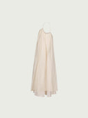 prestashop:1:4625:22453 | Beige Tencel Tulle Double Layered Strap Long Dress