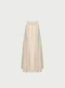 prestashop:1:4625:22454 | Beige Tencel Tulle Double Layered Strap Long Dress
