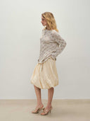 prestashop:1:4689:22673 | Beige Twisted Draped Skirt