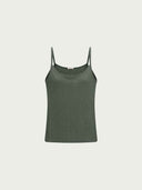 prestashop:1:4692:22886 | Green Embroidered Cotton-Linen Cami Top
