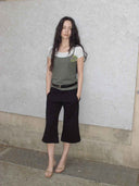 prestashop:1:4692:22896 | Green Embroidered Cotton-Linen Cami Top