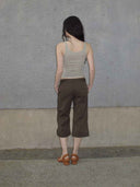 prestashop:1:4698:22851 | Brown Straight-Leg Cropped Pants