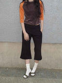prestashop:1:4699:22840 | Black Flared Trimmed Cropped Pants