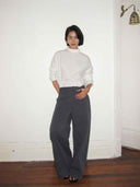 prestashop:1:4704:22802 | White Asymmetric-Neck Drop Shoulder Shirt
