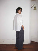 prestashop:1:4704:22804 | White Asymmetric-Neck Drop Shoulder Shirt