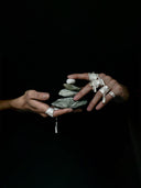 prestashop:1:471:1660 | SUI-flower shaped silver ring with bell-shaped hangings