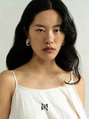 prestashop:1:4738:22951 | Silver Crescent Flow Earrings With Gem-Small