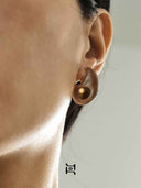 prestashop:1:4738:22955 | Silver Crescent Flow Earrings With Gem-Small