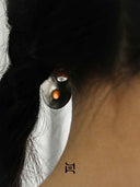 prestashop:1:4739:22947 | Silver Crescent Flow Earrings With Gem-Large
