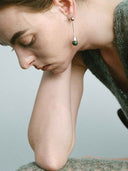 prestashop:1:4750:23115 | Silver Drip Long Earrings with Moss Agate