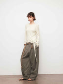 prestashop:1:4789:23274 | Grey Relaxed Tapered Wide-Leg Pants
