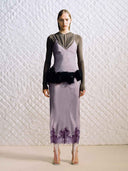 prestashop:1:4803:23337 | Grayish Purple Paneled Lace Decorative Dress