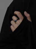 prestashop:1:482:1746 | Round Not Round - Wide Black Citrine Silver Ring
