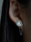 prestashop:1:486:1757 | White Eggshell Silver Earrings