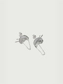 prestashop:1:486:3478 | White Eggshell Silver Earrings