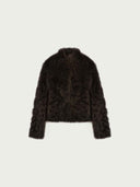 prestashop:1:4876:23600 | Brown Toscana Shearling Stand-Collar Short Jacket