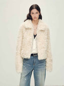 prestashop:1:4879:23617 | White Toscana Shearling Boxy Short Jacket