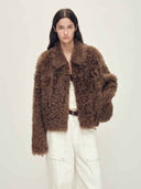 prestashop:1:4881:23626 | Brown Toscana Shearling Boxy Short Jacket