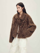 prestashop:1:4881:23629 | Brown Toscana Shearling Boxy Short Jacket