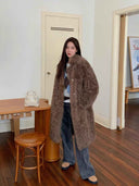 prestashop:1:4882:23649 | Brown Toscana Shearling Extra-Long Lapel Coat
