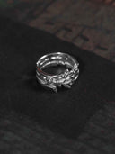 prestashop:1:4892:23694 | Silver Leaf and Flower Ring-Leaf
