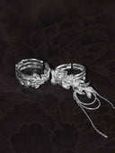 prestashop:1:4892:23700 | Silver Leaf and Flower Ring-Leaf