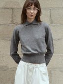 prestashop:1:4912:24099 | Grey Two-piece Layered Sweater