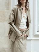 prestashop:1:4915:24082 | Light Khaki Green Oversize Shirt